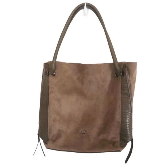 David Jones Faux Leather and Suede shoulder Bag - Picture 1 of 9